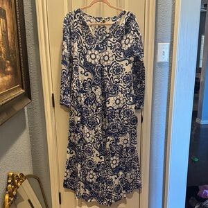 Boutique Navy Floral Long Sleeve Dress